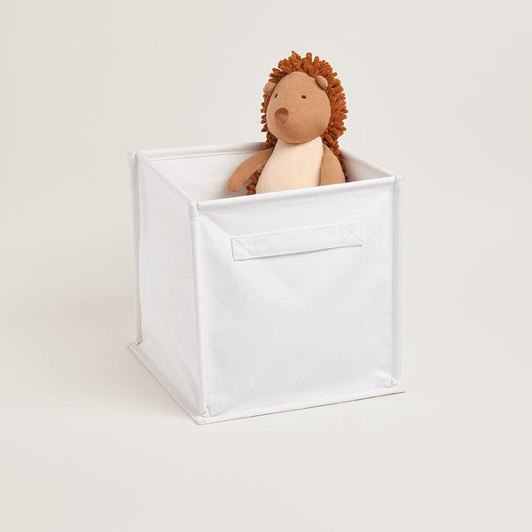 Canvas Storage Cube, White	