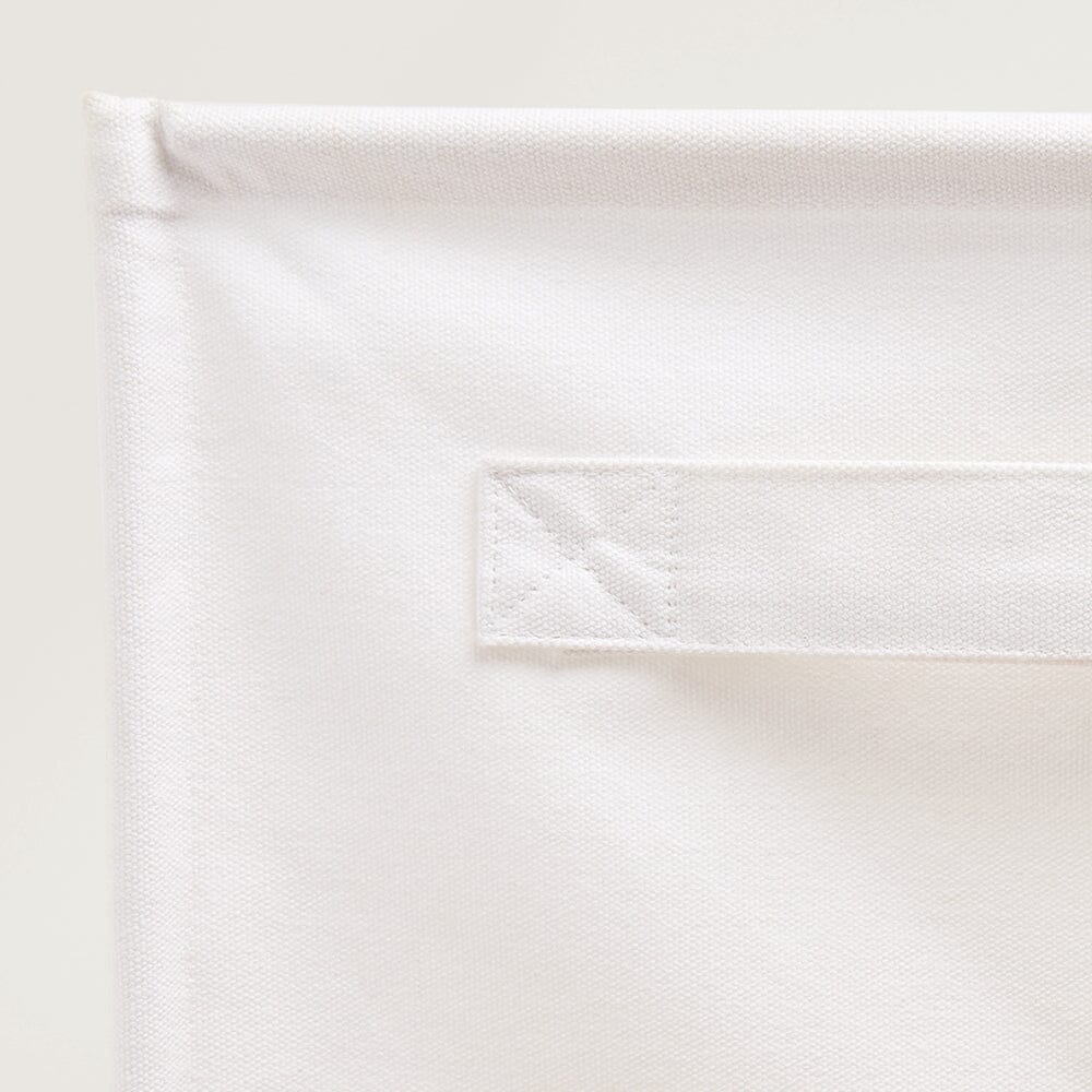 Canvas Storage Cube, White	