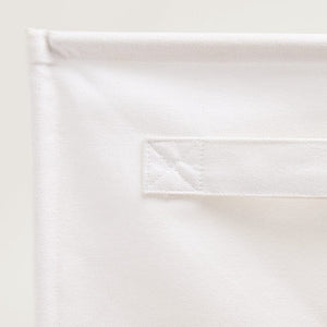 Canvas Storage Cube, White	
