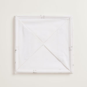 Canvas Storage Cube, White Scattered Stars	
