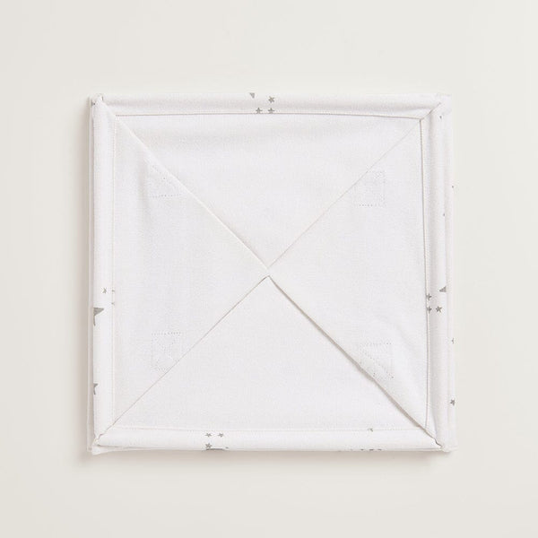 Canvas Storage Cube, White Scattered Stars	