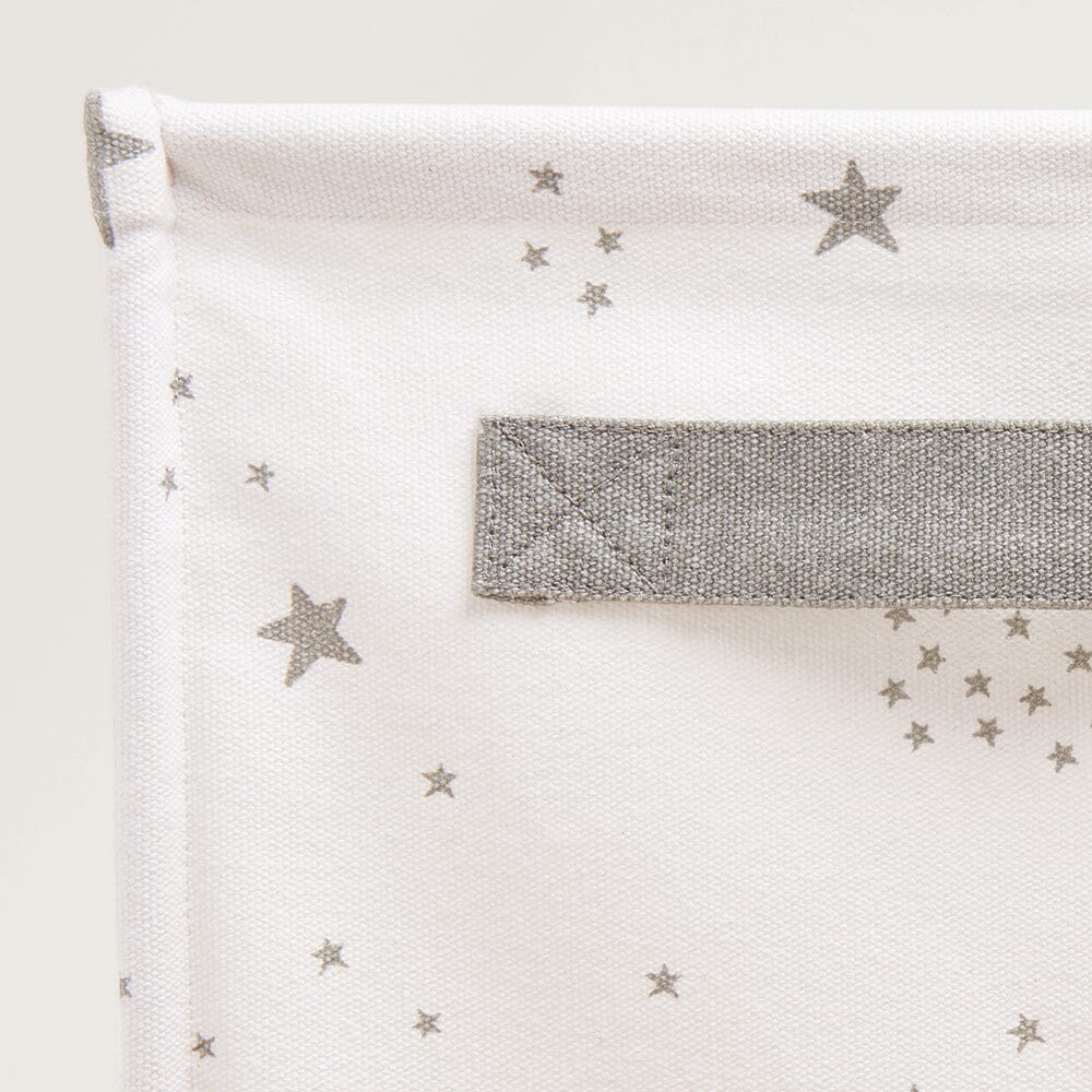 Canvas Storage Cube, White Scattered Stars