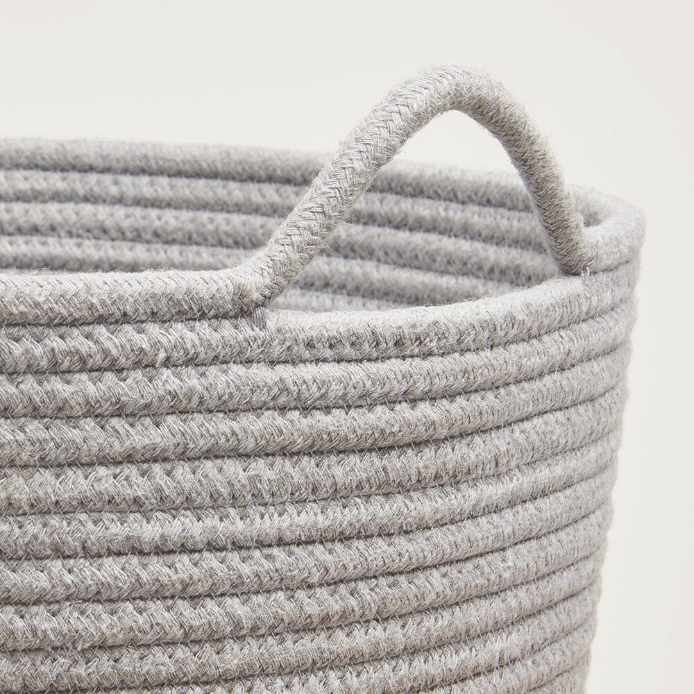 Rope Storage Basket, Grey	