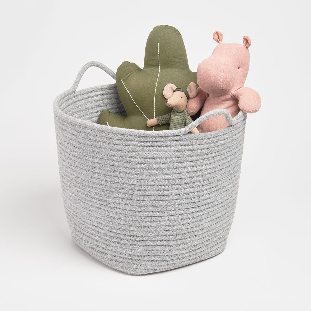Rope Storage Basket, Grey	