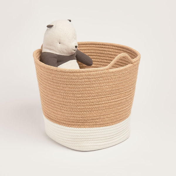 Rope Storage Basket, Ivory and Natural
