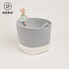 Rope Storage Basket, Ivory & Grey