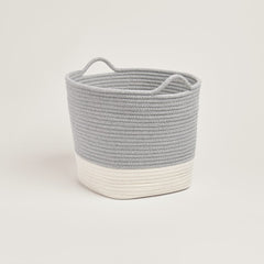 Rope Storage Basket, Ivory & Grey	