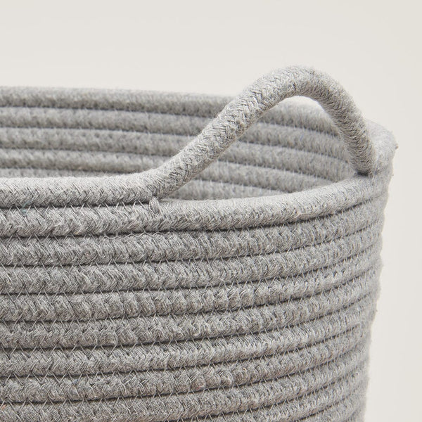 Rope Storage Basket, Ivory & Grey