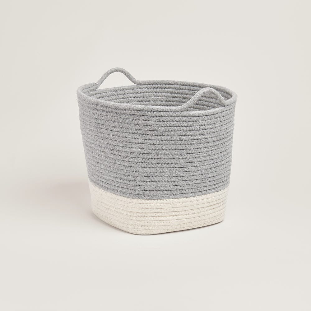 Rope Storage Basket, Ivory & Grey