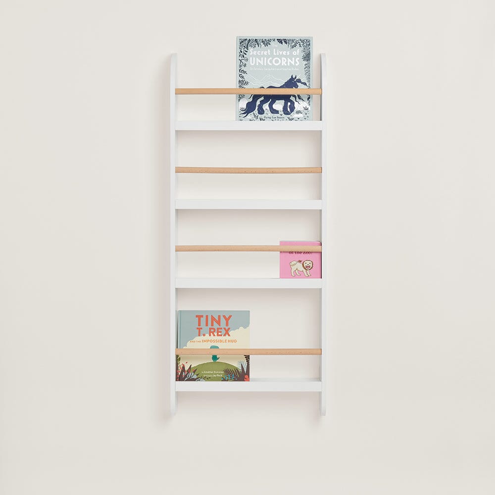 Greenaway Narrow Bookcase, White/Natural	