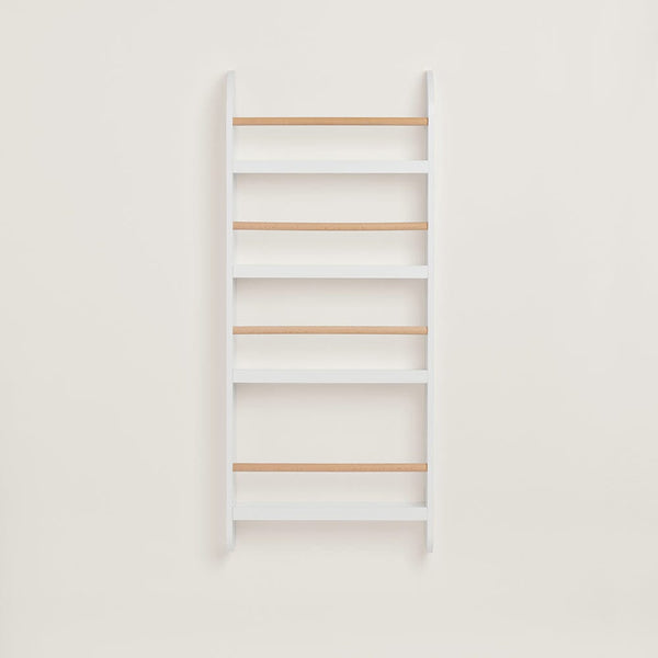 Greenaway Narrow Bookcase, White/Natural	