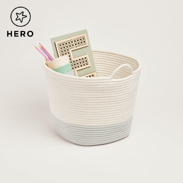 Rope Storage Basket, Ivory & Sage