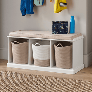 Rope Storage Basket, Ivory and Cashmere