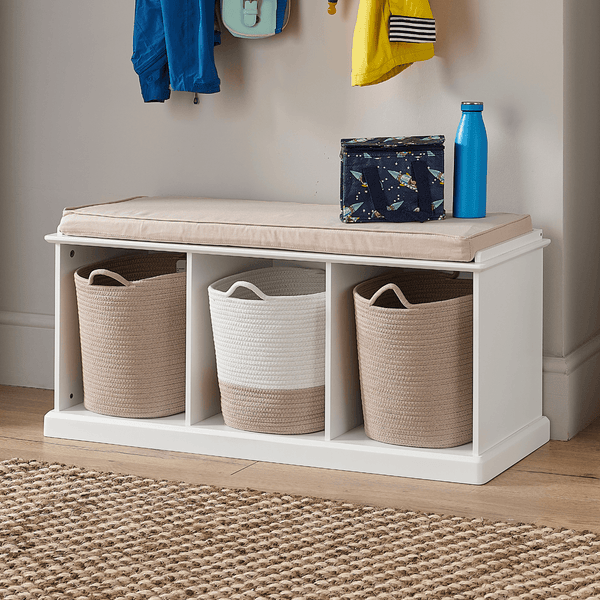 Rope Storage Basket, Ivory and Cashmere