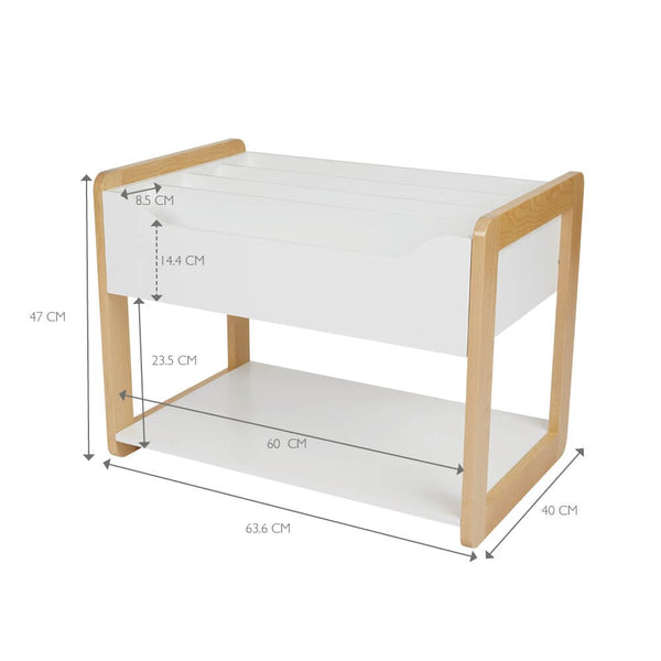 Beanstalk Toddler Front-Facing Bookcase in White	