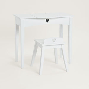 Sweetheart Dressing Table & Stool, White	