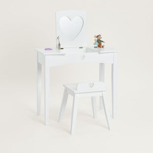 Sweetheart Dressing Table & Stool, White	