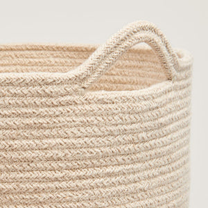 Woven Storage Basket, Ivory	
