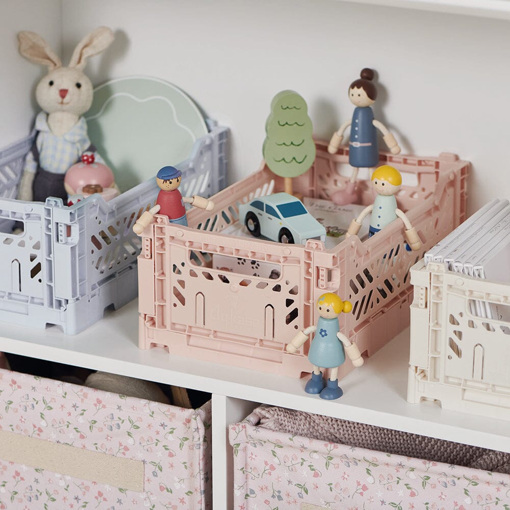 Aykasa Mini Folding Crate, Milk Tea	