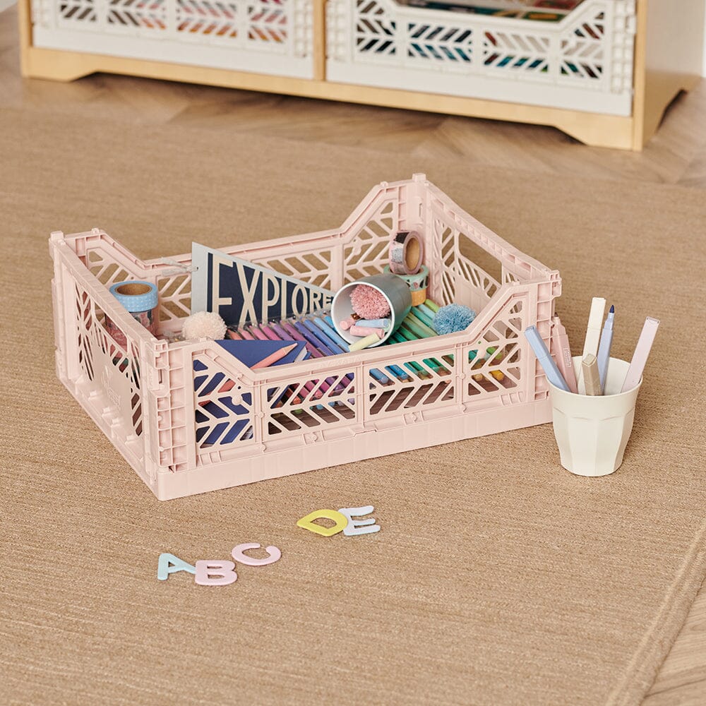 Aykasa Midi Folding Crate, Milk Tea	