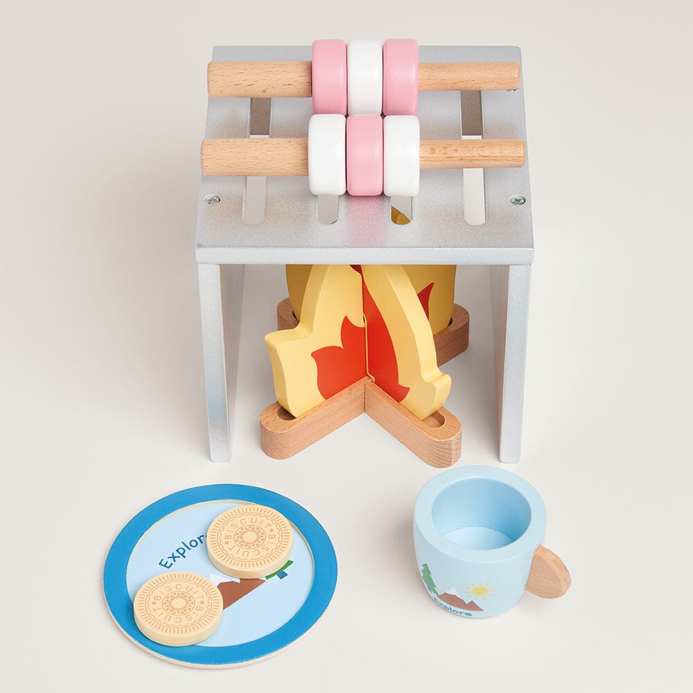 Wooden Campfire Cooking Set
