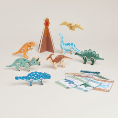 Wooden Toy Dinosaur Playset	