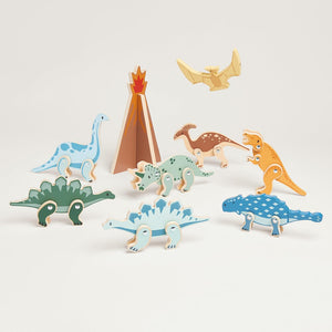 Wooden Toy Dinosaur Playset