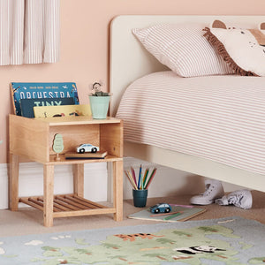 Croft Bedside Table, Natural Wood	