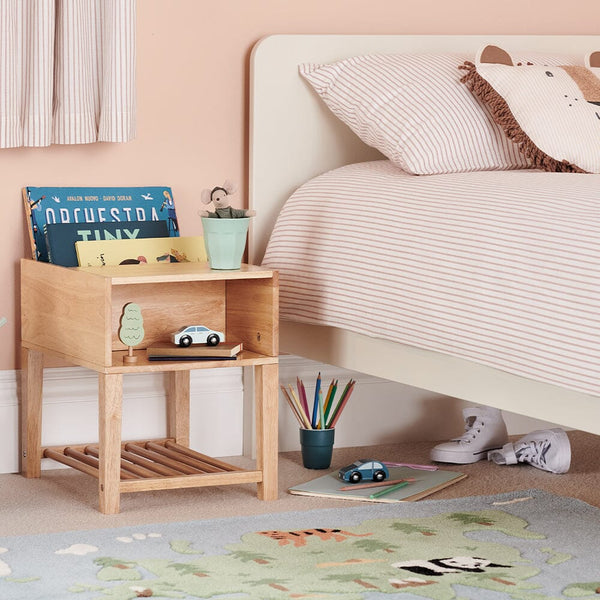 Croft Bedside Table, Natural Wood