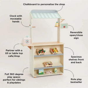 Wooden Play Shop and Ice Cream Stall Bundle