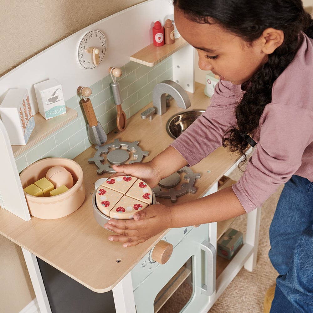Let's Bake Wooden Play Kitchen Set, Mint	