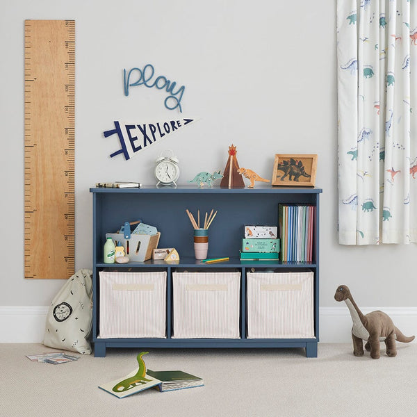 Blake Storage Shelf Unit, Ocean Blue	