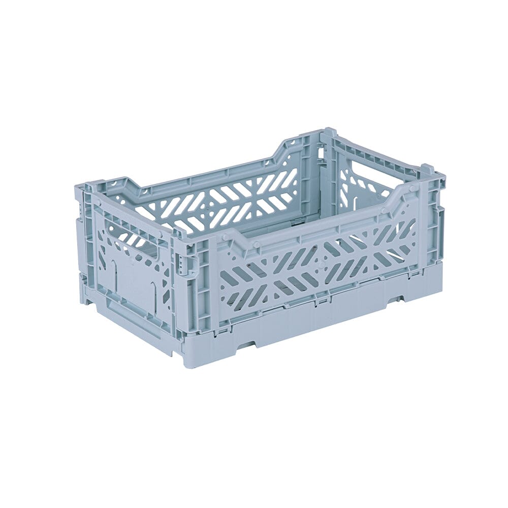 Aykasa Mini Folding Crate, Pale Blue