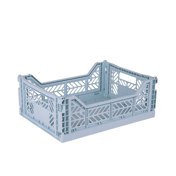 Aykasa Midi Folding Crate, Pale Blue	