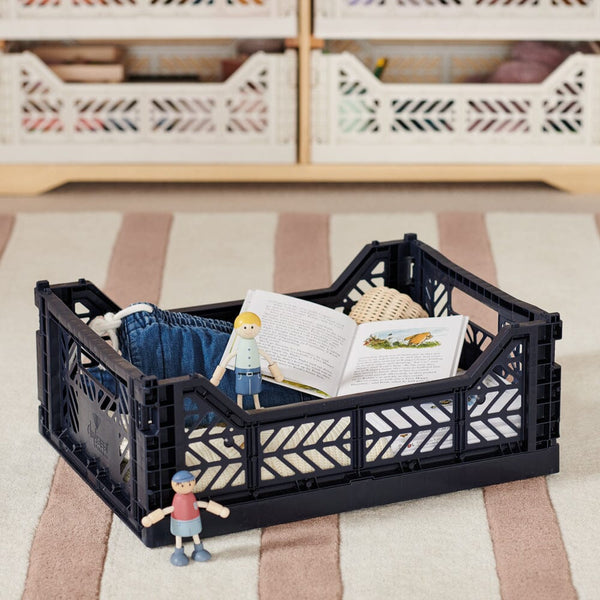 Aykasa Midi Folding Crate, Navy	