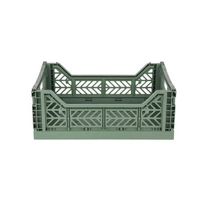 Aykasa Midi Folding Crate, Almond Green	