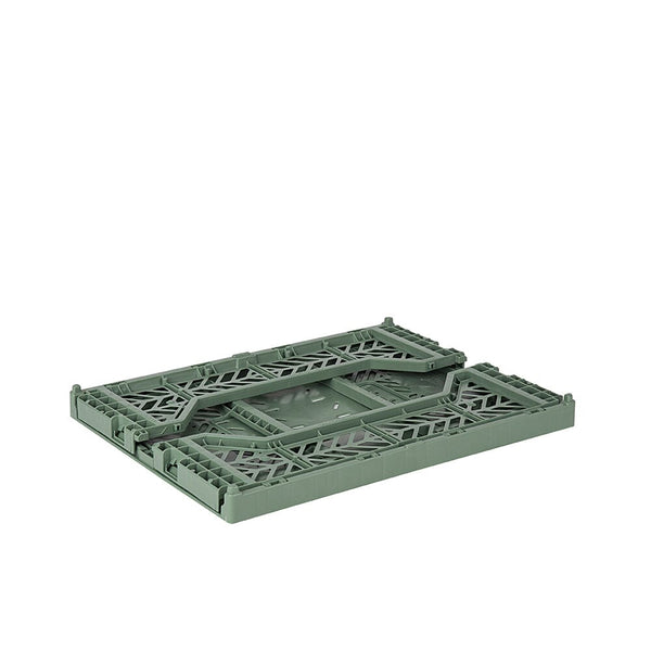 Aykasa Midi Folding Crate, Almond Green