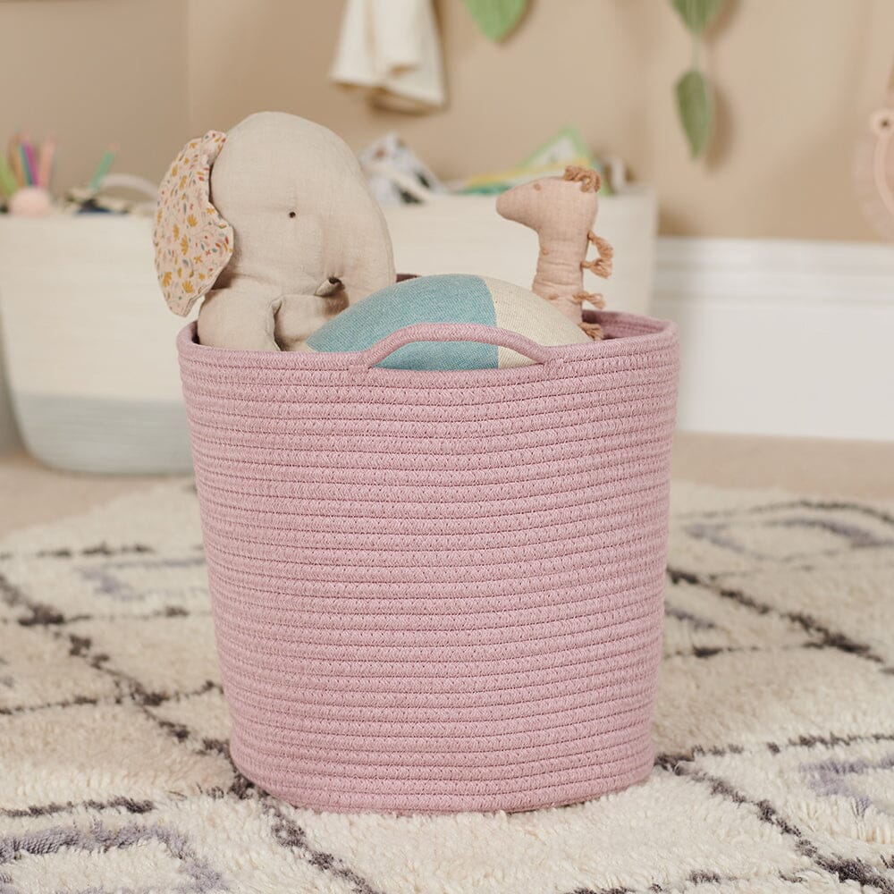 Rope Storage Basket, Rose Pink	