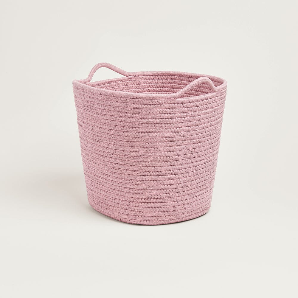 Rope Storage Basket, Rose Pink	