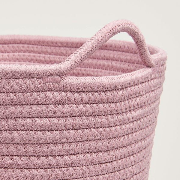Rope Storage Basket, Rose Pink	