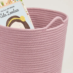 Rope Storage Basket, Rose Pink