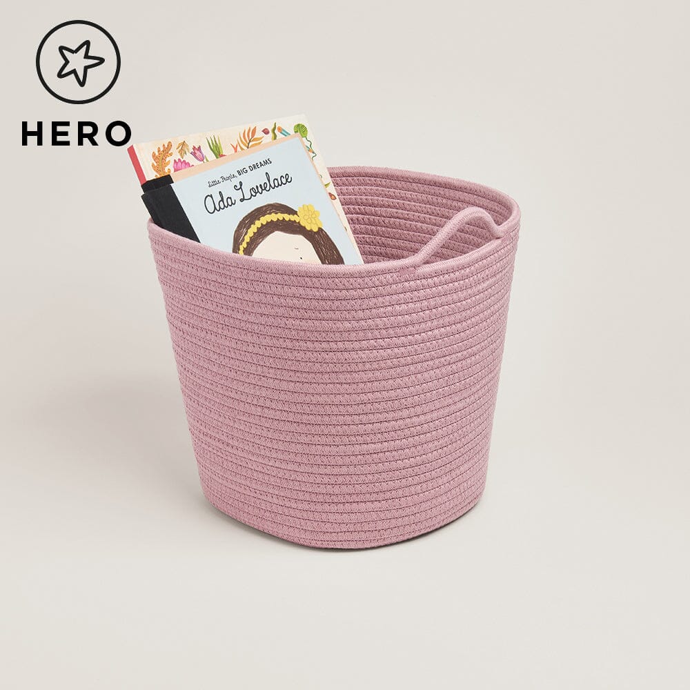 Rope Storage Basket, Rose Pink