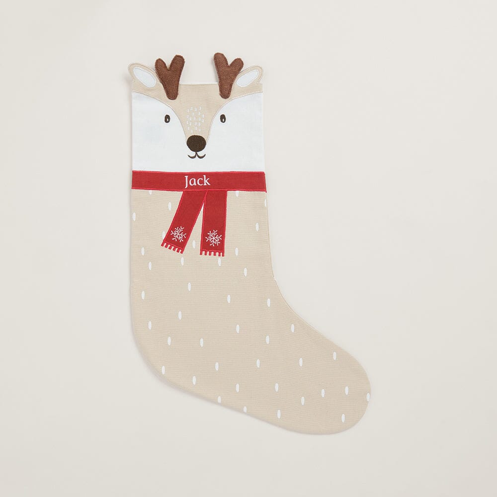 Personalised Christmas Stocking, Reindeer