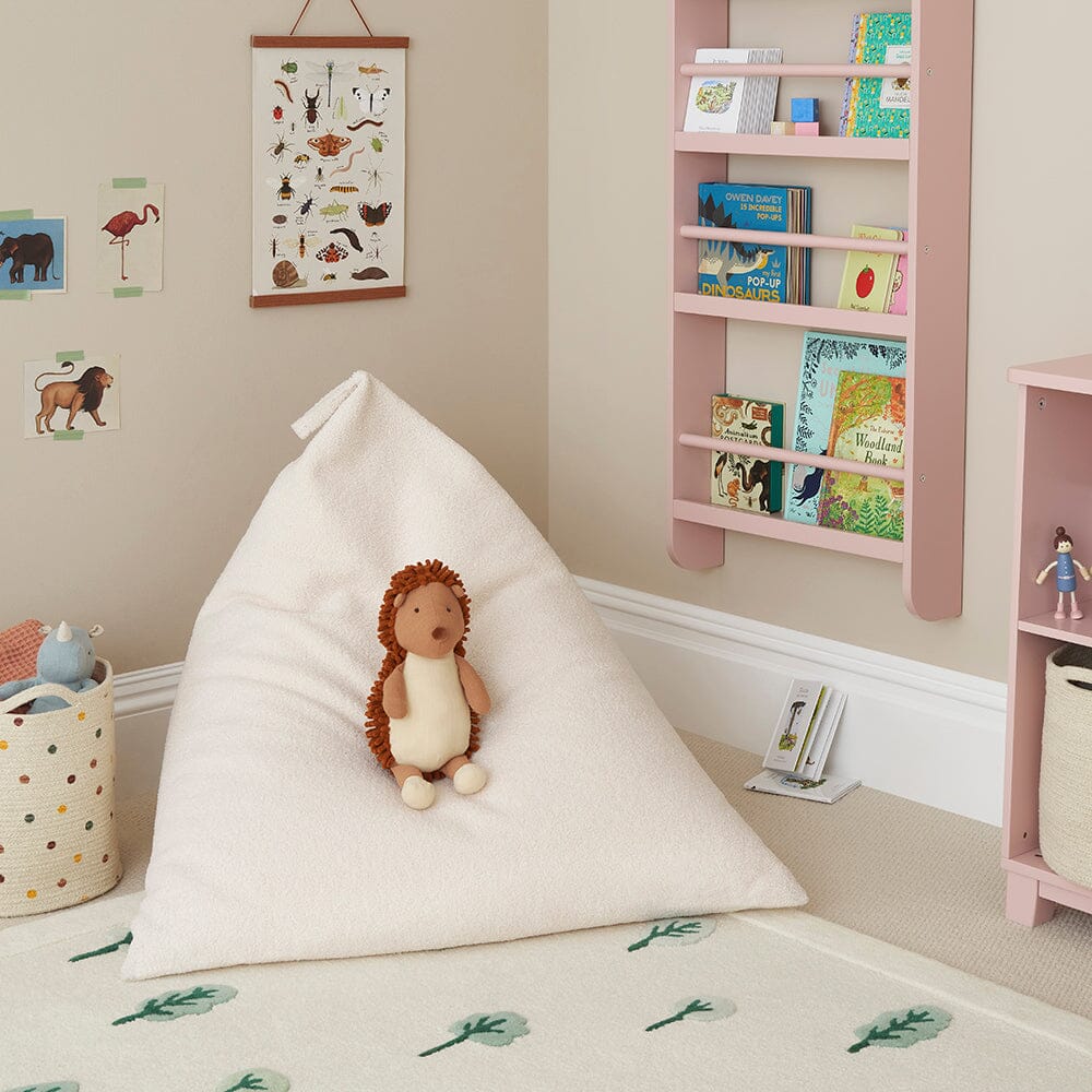 Teddy Fabric Bean Bag, Ivory	