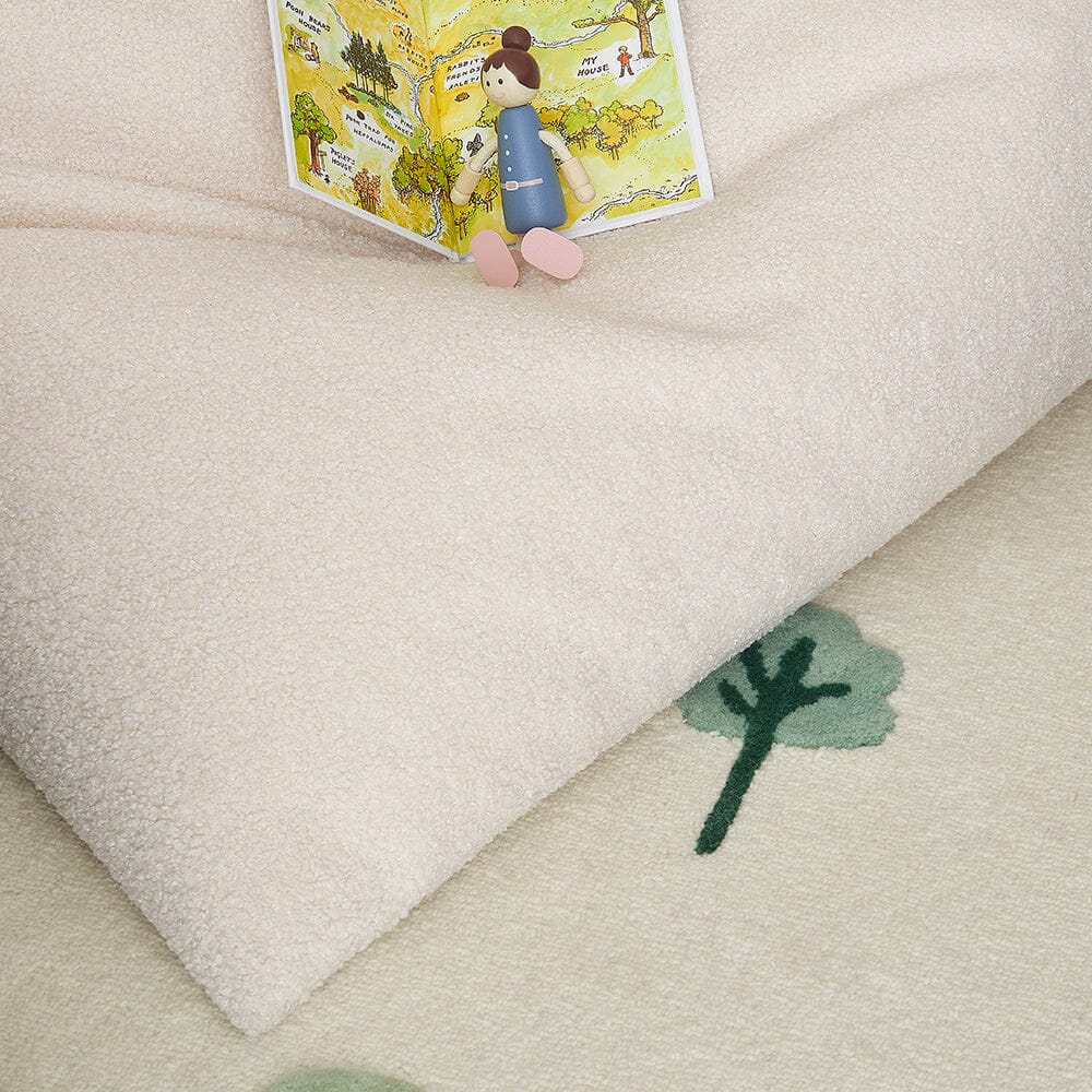 Teddy Fabric Bean Bag, Ivory	