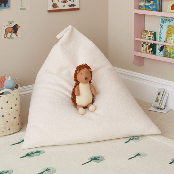 Teddy Fabric Bean Bag, Ivory