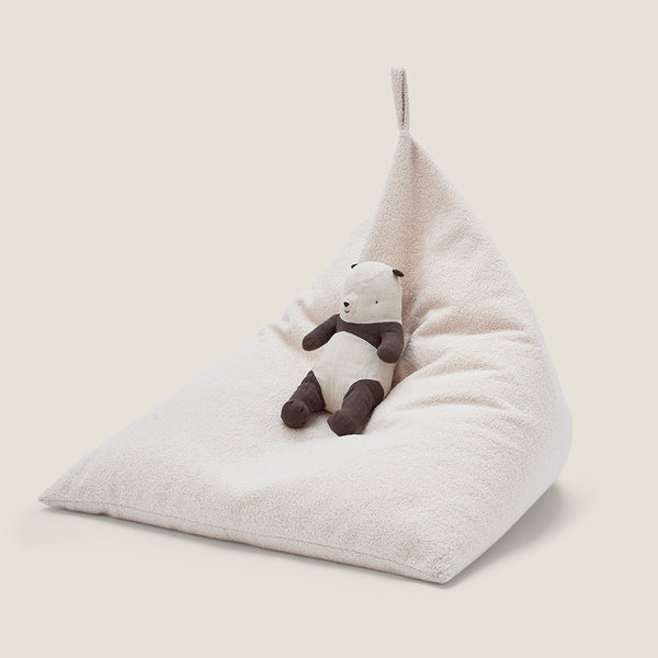 Teddy Fabric Bean Bag, Ivory