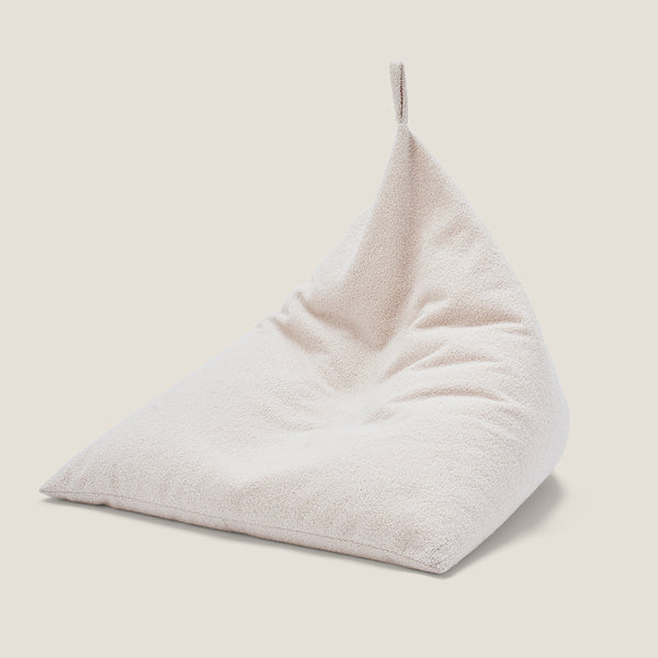Teddy Fabric Bean Bag, Ivory