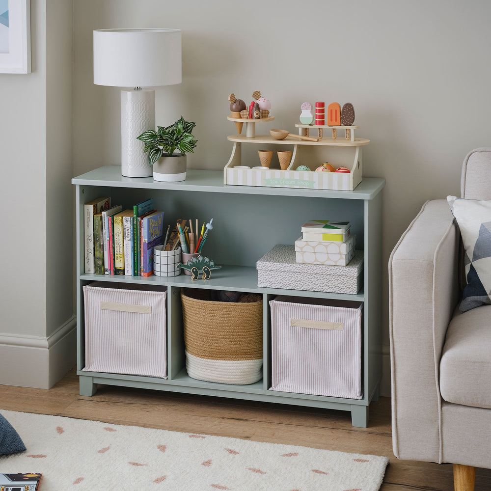 Blake Storage Shelf Unit, Sage Green