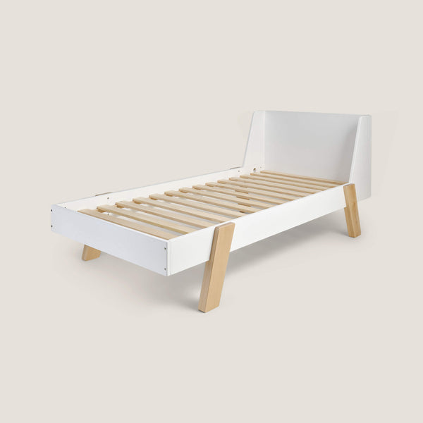 Skylark Single Bed, White & Natural	